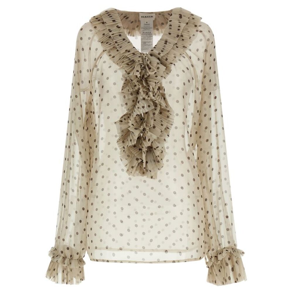 P.A.R.O.S.H. Beige Polyester Women's Blouse